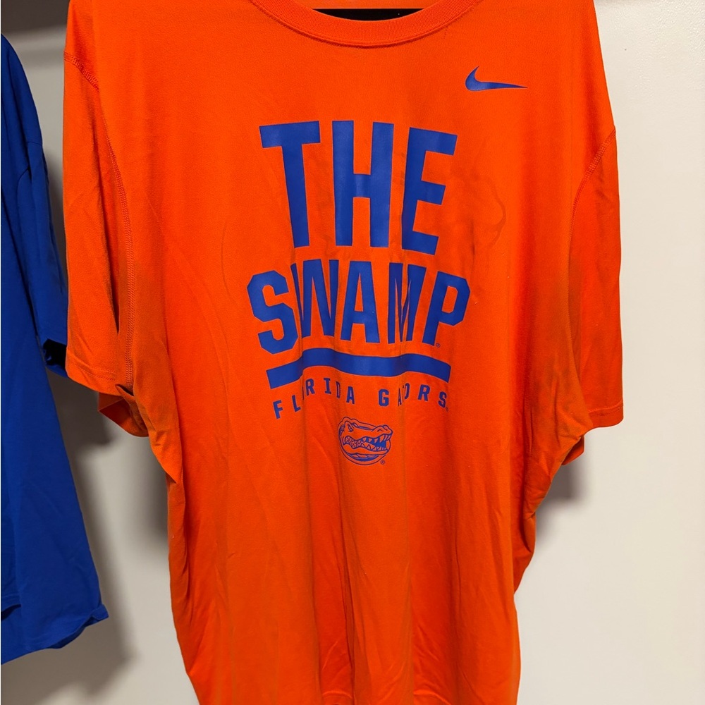 Nike Orange Tee with Blue 'The Swamp' Graphic